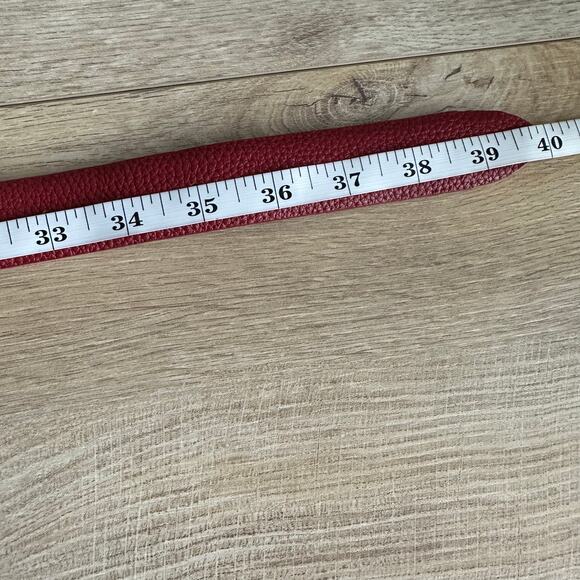 Gap Vegan Leather Pebble Belt Slate Red M - Picture 10 of 10